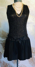 Load image into Gallery viewer, Black Sparkle 1950’s Minidress