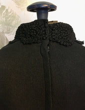 Load image into Gallery viewer, 1970’s Black Deep Plunge Neck Dress