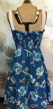 Load image into Gallery viewer, Blue Floral Dash About Sundress