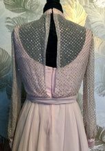 Load image into Gallery viewer, 1940’s Rhinestone Chiffon Party Dress