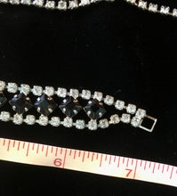 Load image into Gallery viewer, Black & Clear Necklace and Bracelet Set