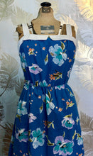 Load image into Gallery viewer, Blue Floral Dash About Sundress