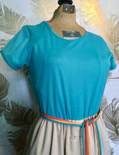 Load image into Gallery viewer, Aqua & Cream Toni Todd Dress
