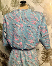 Load image into Gallery viewer, 1970’s Feather Print Dress