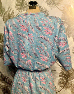 1970’s Feather Print Dress