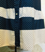 Load image into Gallery viewer, Blue & White Ruffled Housecoat