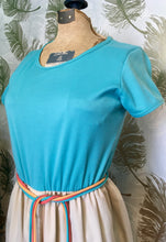 Load image into Gallery viewer, Aqua & Cream Toni Todd Dress