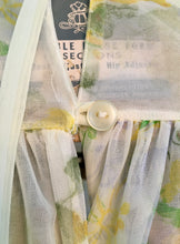 Load image into Gallery viewer, Yellow Floral Double Chiffon Peignoir