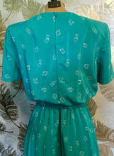 Load image into Gallery viewer, Aqua Leslie Fay 80’s Dress