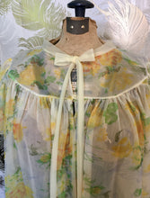 Load image into Gallery viewer, Yellow Floral Double Chiffon Peignoir