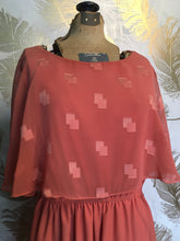 Load image into Gallery viewer, Orange Caped 70’s Dress