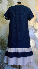 Load image into Gallery viewer, Blue & White Ruffled Housecoat