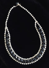 Load image into Gallery viewer, Black & Clear Necklace and Bracelet Set