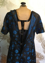 Load image into Gallery viewer, Black & Blue Roses Dress