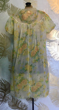 Load image into Gallery viewer, Yellow Floral Double Chiffon Peignoir