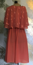 Load image into Gallery viewer, Orange Caped 70’s Dress
