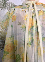 Load image into Gallery viewer, Yellow Floral Double Chiffon Peignoir