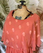 Load image into Gallery viewer, Orange Caped 70’s Dress
