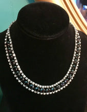 Load image into Gallery viewer, Black & Clear Necklace and Bracelet Set