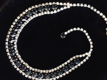 Load image into Gallery viewer, Black & Clear Necklace and Bracelet Set