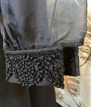 Load image into Gallery viewer, 1970’s Black Deep Plunge Neck Dress