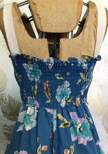 Load image into Gallery viewer, Blue Floral Dash About Sundress