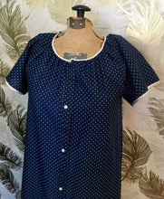 Load image into Gallery viewer, Blue & White Ruffled Housecoat