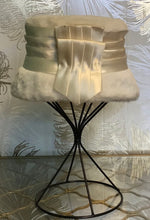 Load image into Gallery viewer, White Fuzzy Cloche Hat with Arrows
