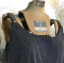 Load image into Gallery viewer, Navy and Gold Huey Waltzer Dress