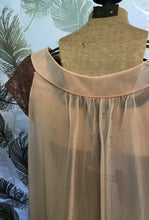 Load image into Gallery viewer, Vanity Fair Peach Robe with Brown Lace