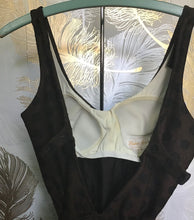 Load image into Gallery viewer, 60’s Brown Polka Dot Swimsuit