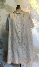Load image into Gallery viewer, 1950’s Pale Blue and Taupe Lounge Robe
