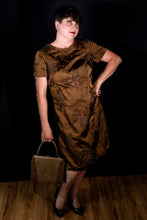 Load image into Gallery viewer, Satin Beaded Sheath Cocktail Dress