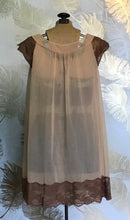 Load image into Gallery viewer, Vanity Fair Peach Robe with Brown Lace
