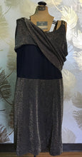 Load image into Gallery viewer, Navy and Gold Huey Waltzer Dress