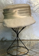 Load image into Gallery viewer, White Fuzzy Cloche Hat with Arrows