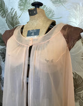 Load image into Gallery viewer, Vanity Fair Peach Robe with Brown Lace