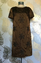 Load image into Gallery viewer, Satin Beaded Sheath Cocktail Dress