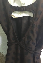 Load image into Gallery viewer, 60’s Brown Polka Dot Swimsuit
