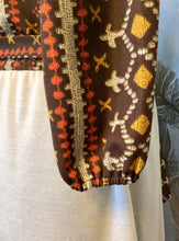 Load image into Gallery viewer, Orange, Cream & Brown Mod Dress