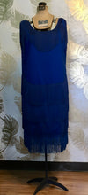 Load image into Gallery viewer, Blue on Blue Fringe Dress