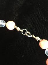 Load image into Gallery viewer, Orange & Clear Bead Necklace