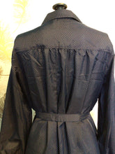Load image into Gallery viewer, Navy Polka Dot Shirt Dress