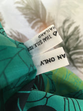 Load image into Gallery viewer, Green Silk Leafy Fit & Flare