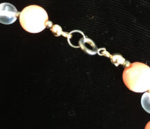 Load image into Gallery viewer, Orange & Clear Bead Necklace