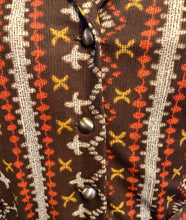 Load image into Gallery viewer, Orange, Cream & Brown Mod Dress