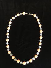 Load image into Gallery viewer, Orange & Clear Bead Necklace