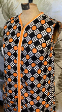 Load image into Gallery viewer, 60’s Black, White & Orange Dress