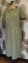 Load image into Gallery viewer, Green Geometric Cotton Dress
