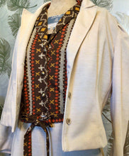 Load image into Gallery viewer, Orange, Cream & Brown Mod Dress